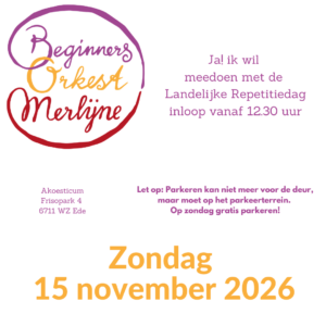 15 november 2026 Landelijke repetitiedag